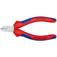 KNIPEX Seitenschneider 70 05 125, Schneid-Zange rot/blau, Länge 125mm