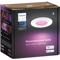 Philips HUE White & Color Ambiance Slim Einbauleuchte, LED-Leuchte weiß, 90 mm
