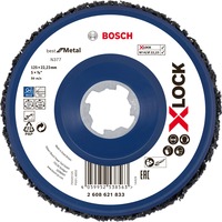 Bosch X-LOCK Grobreinigungsscheibe N377 Best for Metal, Ø 125mm, Schleifscheibe Bohrung 22,23mm