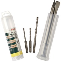 Bosch Heimwerken & Garten Meißel- und Hammerbohrer-Set SDS-plus, Meißel- & Bohrer-Satz grün, 5-teilig