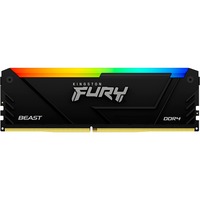 Kingston FURY DIMM 16 GB DDR4-3200  , Arbeitsspeicher schwarz, KF432C16BB12A/16, Beast RGB, INTEL XMP