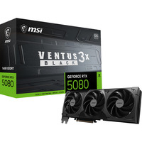 MSI GeForce RTX 5080 VENTUS 3X OC BLACK, Grafikkarte schwarz, DLSS 4, 3x DisplayPort, 1x HDMI 2.1