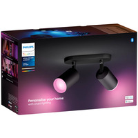 Philips HUE White & Color Ambiance Fugato 2er-Spot, Leuchte schwarz