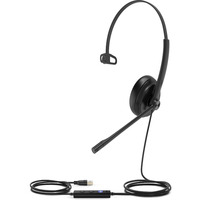 Yealink UH34 , Headset schwarz, UC, 3,5 mm Klinke, USB-C, Mono, Leder-Ohrpolstern