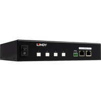 Lindy 4 Port IPower Switch (32622), Steckdosenleiste schwarz, Intelligente PDU mit 4 mess- und schaltbaren Stromausgängen