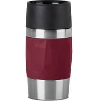 Emsa TRAVEL MUG Compact Thermobecher 0,3 Liter weinrot/edelstahl, Drehverschluss