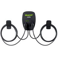 PRACHT Wallbox ALPHA DUO, 2 Ladepunkte 2,3 - 11 kW schwarz, 2x 5,5 Meter Kabel, RFID