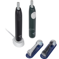 Braun Oral-B iO Series 2 + 2. Handstück Night Black/Forest Green, Elektrische Zahnbürste dunkelgrün/schwarz