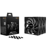 be quiet! Pure Wings 3 140mm PWM high-speed 3-Pack, Gehäuselüfter schwarz, 3er-Pack, 140 mm