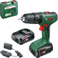 Bosch Heimwerken & Garten Akku-Schlagbohrschrauber EasyImpact 18V-40 grün/schwarz, 2x Li-Ionen Akku 1,5Ah, Koffer, POWER FOR ALL ALLIANCE