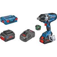 Bosch PRO Akku-Schlagschrauber BITURBO GDS 18V-1050 HC Professional, 18Volt blau/schwarz, 2x Akku ProCORE18V 8,0Ah, Bluetooth Modul, 3/4", in L-BOXX
