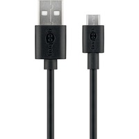 goobay USB 2.0 Kabel, USB-A Stecker > Micro-USB Stecker schwarz, 0,5 Meter