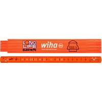 Wiha Elektriker-Gliedermaßstab Longlife, 2 Meter, Messlatte orange