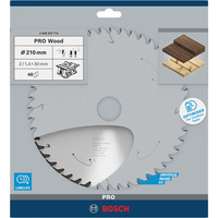 Bosch Professional PRO Wood cordless Kreissägeblatt, Ø 210mm, 48Z Bohrung 30mm, für Akku-Tischkreissägen