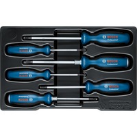 Bosch Schraubendreher-Set SL/PH/PZ/TX Professional, 6-teilig blau/schwarz, 2x mit Schlagkappe