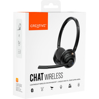 Creative Chat Wireless, Headset schwarz, USB-Dongle, Bluetooth