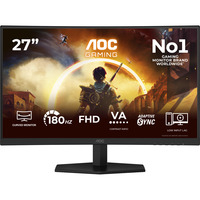 AOC AGON C27G42FE, Gaming-Monitor 68.6 cm (27 Zoll), schwarz (matt), FullHD, VA, Curved, HDMI, DP, 180Hz Panel