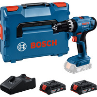 Bosch Akku-Schlagbohrschrauber GSB 18V-25 Professional, 18Volt blau/schwarz, 2x Li-Ion Akku 2,0Ah, in L-BOXX