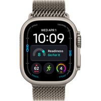 Apple Watch Ultra 4, Smartwatch Titan natur, 49 mm, Milanaise Armband Titan natur S, Cellular