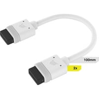 Corsair iCUE LINK Kabel, 100mm, gerade weiß, 2 Stück