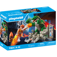 PLAYMOBIL 71831 Heroes: Helden-Showdown mit der Riesenechse, Konstruktionsspielzeug 