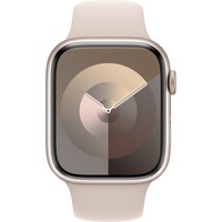 Apple Watch Series 9, Smartwatch Polarstern, Aluminium, 45 mm, Sportarmband, Cellular