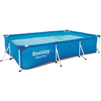 Bestway Steel Pro Frame-Pool, 300cm x 201cm, Schwimmbad blau, Höhe 66cm
