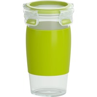 Emsa CLIP & GO Smoothie Mug, Becher grün/transparent, 450ml