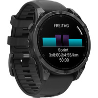 Garmin fēnix 8 - 47 mm, AMOLED, Smartwatch Schwarz/Schiefergrau, Silikon-Armband, Edelstahl