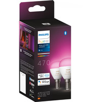 Philips HUE White & Color Ambiance E14 Tropfenform Doppelpack 470 lm, LED-Lampe ersetzt