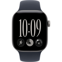 Apple Watch Series 12, Smartwatch grau, Aluminium, 42 mm, Sportarmband Navyblau M/L, Cellular