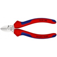 KNIPEX Seitenschneider 70 05 140, Schneid-Zange rot/blau, Länge 140mm