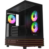 Thermaltake View 270 Plus WS ARGB , Tower-Gehäuse schwarz/holz, Tempered Glass x 2, Holz-Struktur