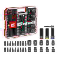 EINHELL KFZ-Impact-Stecknuss- und Bit-Set in XL-CASE, 32-teilig, Bit-Satz 