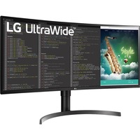 LG 35WN75CP-B, LED-Monitor 88.9 cm (35 Zoll), schwarz/silber, UWQHD, IPS, HDMI, DisplayPort, USB-C, Curved, 100Hz Panel