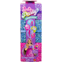 Mattel Barbie Party Unboxed Barbie Glam Party Serie - pinke Puppe 