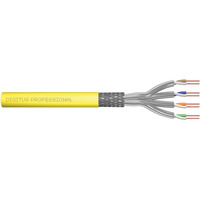 Digitus Professional Cat.7a S/FTP Verlegekabel simplex, Cca gelb, 1.000 Meter Trommel