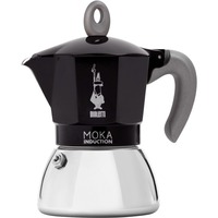 Bialetti Moka Induction, Espressomaschine schwarz/silber, 2 Tassen