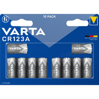 TestA Lithium Cylindrical Batterie CR123A 3V, CR17345 10 Stück
