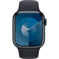 Apple Watch Series 9, Smartwatch schwarz/dunkelblau, Aluminium, 41 mm, Sportarmband