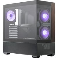 Cooler Master Elite 690 Wood, Tower-Gehäuse schwarz/holz, Tempered Glass x 2