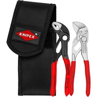 KNIPEX Mini-Zangenset, in Werkzeug-Gürteltasche, Zangen-Set rot/schwarz, 2-teilig