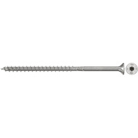 fischer Spanplattenschraube PowerFast II 5,0x120 Senkkopf TX 100 Stück, mit Teilgewinde, Edelstahl A2