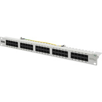 Digitus CAT 3 ISDN Patchpanel, ungeschirmt, 50 Port grau, 1 HE