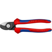 KNIPEX Kabelschere 95 12 165 , Schneid-Zange für Cu- und Al-Kabel, Klemmschutz