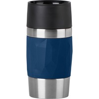 Emsa TRAVEL MUG Compact Thermobecher 0,3 Liter dunkelblau/edelstahl, Drehverschluss
