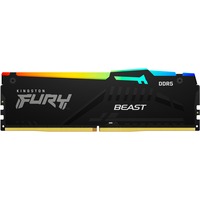 Kingston FURY DIMM 8 GB DDR5-5600  , Arbeitsspeicher schwarz, KF556C36BBEA-8, FURY Beast RGB, AMD EXPO