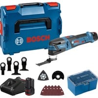 Bosch Professional Akku-Multi-Cutter GOP 12V-28 Professional, 12Volt, Multifunktions-Werkzeug blau/schwarz, 2x Li-Ionen Akku 3,0Ah, in L-BOXX