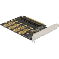 DeLOCK PCIe 16x Karte > 4x Intern NVMe M.2, Controller 