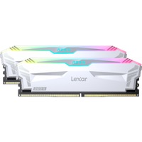 Lexar DIMM 32 GB DDR5-6400 (2x 16 GB) Dual-Kit, Arbeitsspeicher weiß, LD5EU016G-R6400GDWA, ARES RGB, INTEL XMP